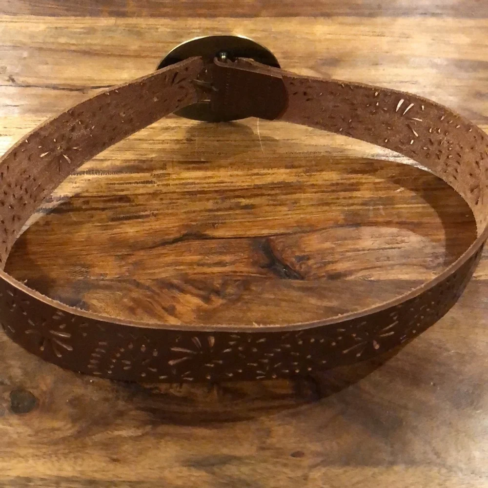 Coldwater Creek Darlington Perforated Leather Belt S